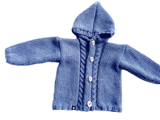 Strickjacke Baby Blau Größe 62/68 und 80/86    3-6 month