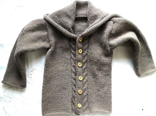 Strickjacke Baby Braun Größe 80/86 - Shop Pekusch