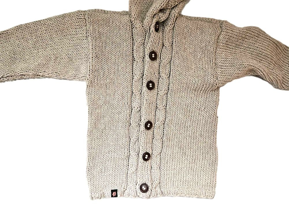 Strickjacke Beige vorne groß