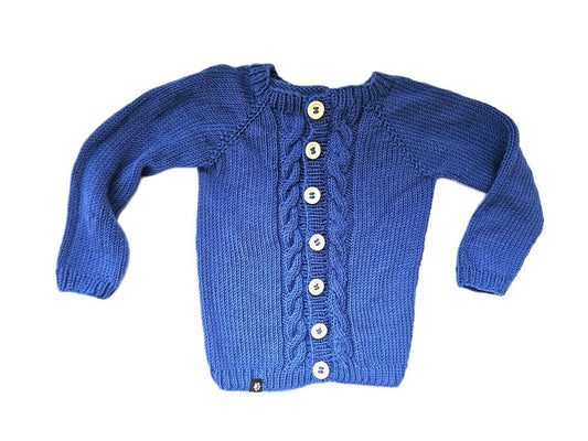 Strickjacke Baby in Blau und der Größe 74/80 - Shop Pekusch